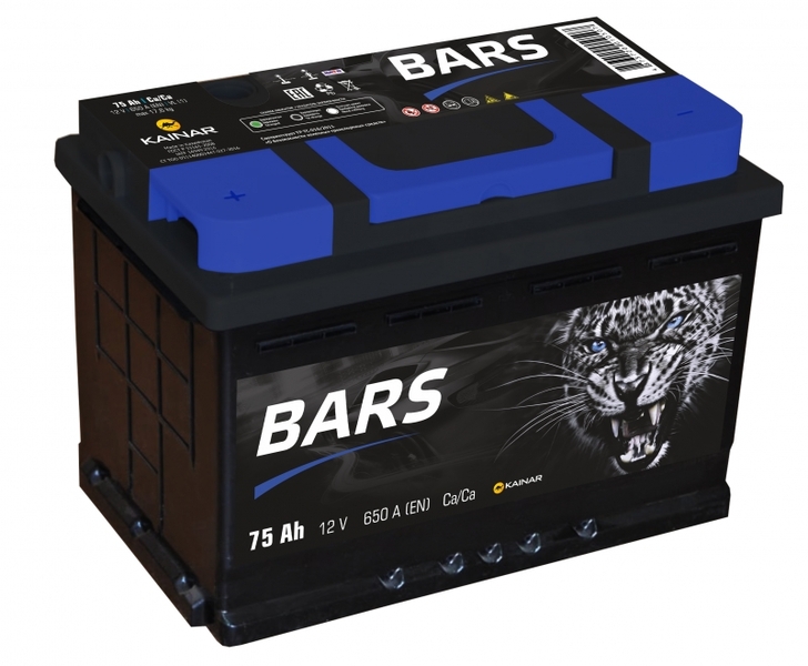 Аккумулятор BARS Silver 75 Ah 650А