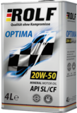 МОТОРНОЕ МАСЛО ROLF OPTIMA 20W-50 SL/CF
